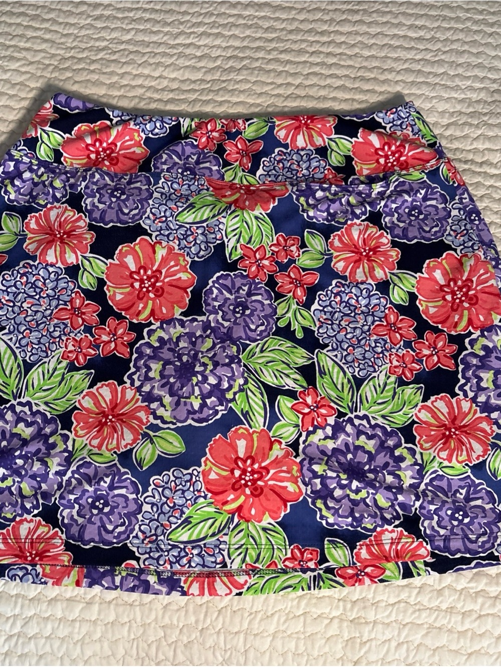 IBKUL athletic skort with Pink & Purple Floral Print